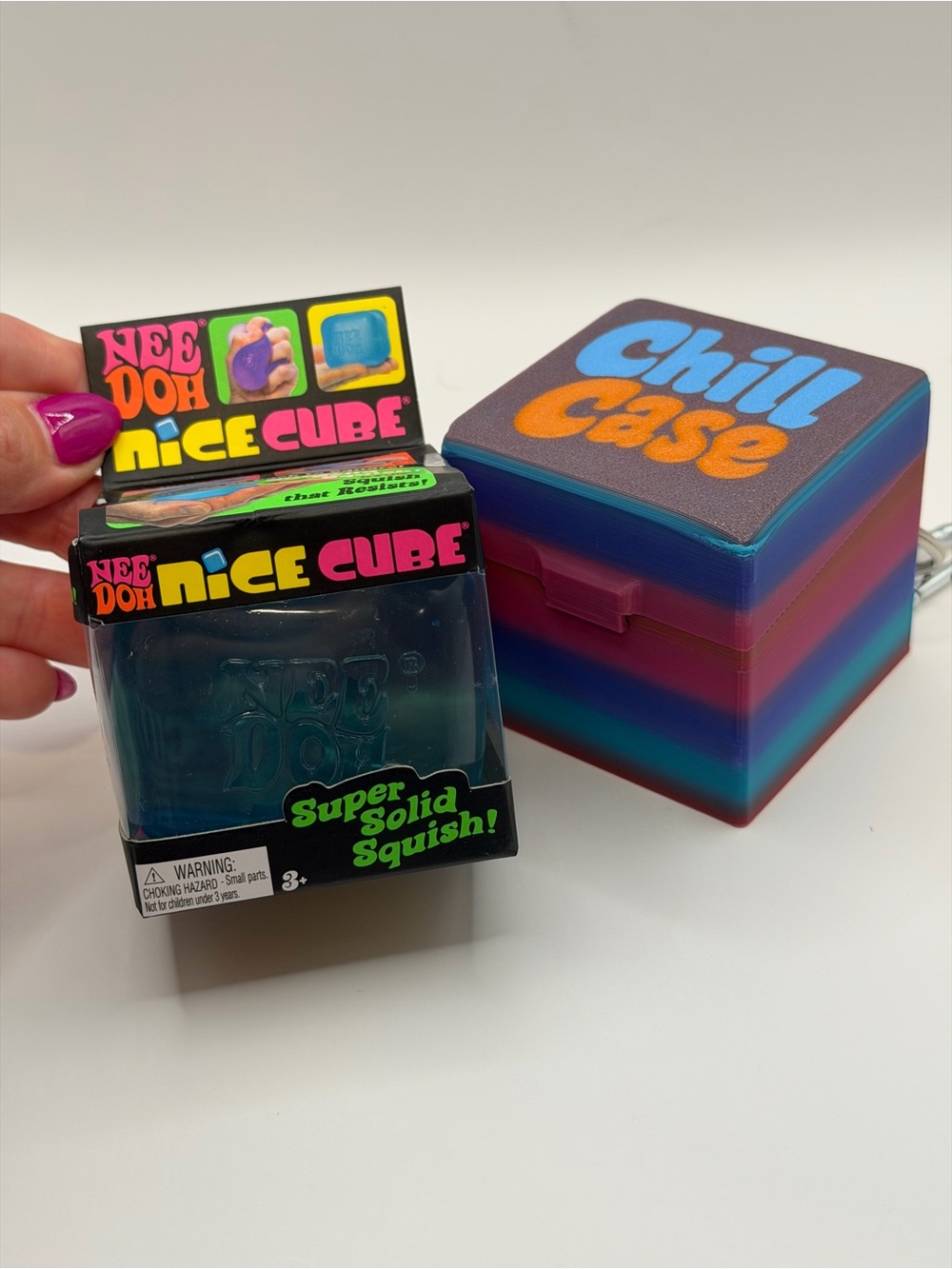 BRAND NEW NEEDOH Nice Cube AND Rainbow Chill Case with Keychain!